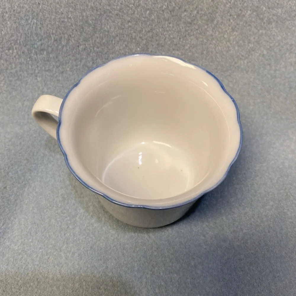 2  STEELE HAND PAINTED PORCELAIN DE CHINE CUP Blues (set of two)